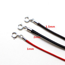 925 Silver 1mm thin cord rope rope rope rope rope rope male and female couple hang jade jade crystal wax rope