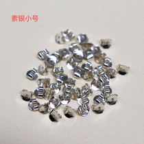 925 Silver ear jam silver ear plug in ear plastic fittings silver ear coercion anti - allergic DIY silver decoration