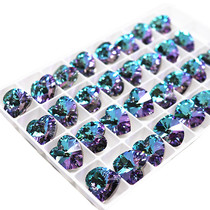 Austrian Crystal Light blue Purple Peach heart love drop shape Aurora DIY Pendant Drop Earrings Accessories