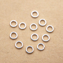 S925 Sterling silver plain silver jewelry accessories closed ring Multi-specifications DIY handmade necklace bracelet connecting ring