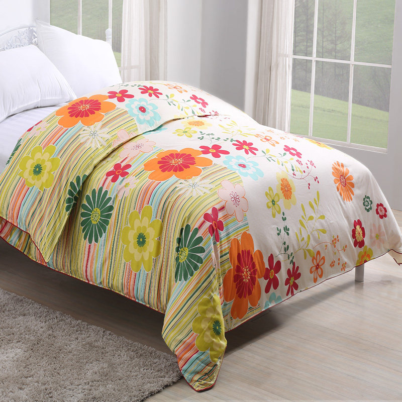 Pure Cotton Quilt Cover Quilt Cover All-cotton Pro-Skin Quilt Stripe Double 200 * 230 Quilt Cover Student Single Piece 1 5 Quilt Single