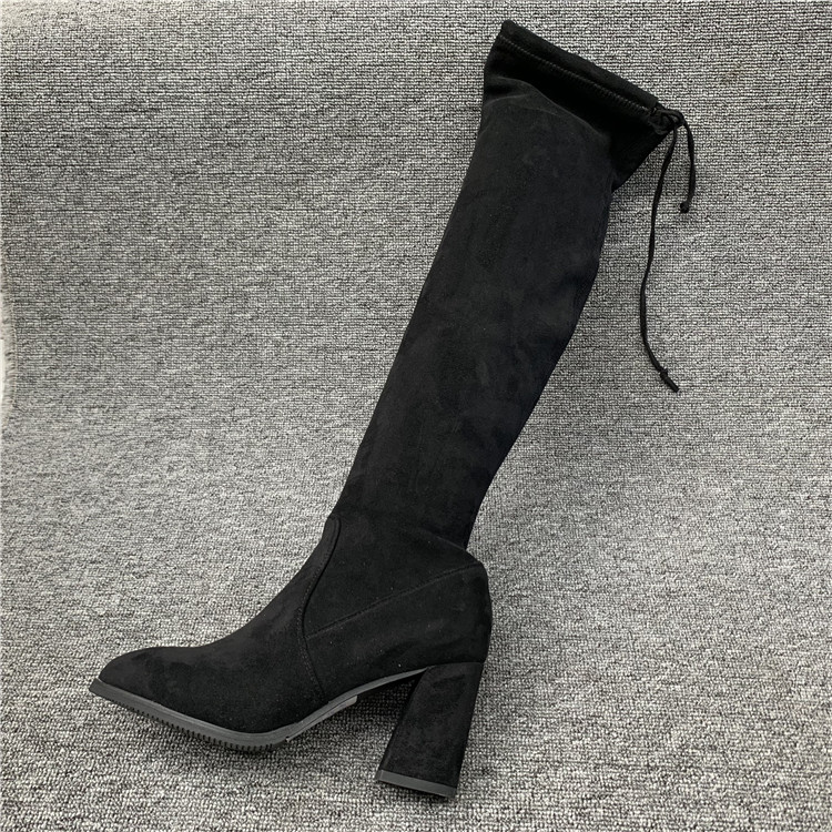 Autumn and winter 2020 new special offer suede broken size factory cotton boots with thick heels and thin long boots high boots women's boots