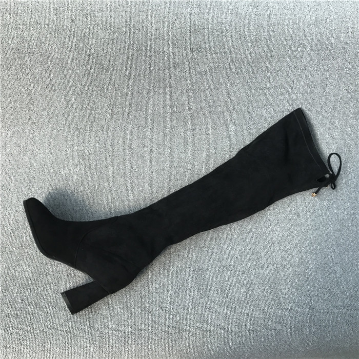 Spring 2019 new special price broken code broken code leather elastic cloth plus velvet cotton boots slim over the knee boots women's long boots