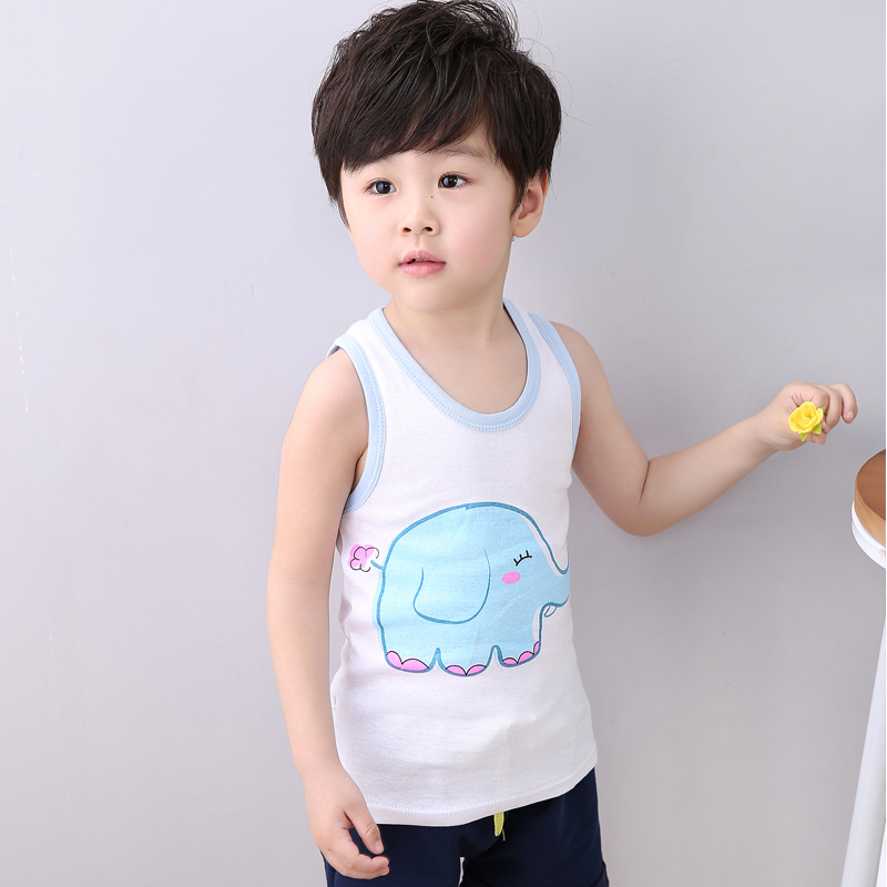 Cô gái sling nhỏ một mảnh trẻ em bông vest bé đồ lót bottomboy mùa hè quần áo vest trẻ em mỏng của.