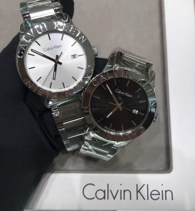 香港代购CK新款手表女男中性K7Q21146钢带情侣表真皮带石英表防水