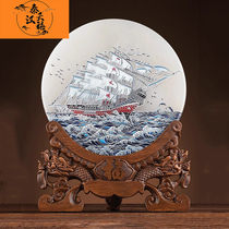 Qin and Han Tianxi veterans souvenir jade safety buckle ornaments office living room entrance porch decorations