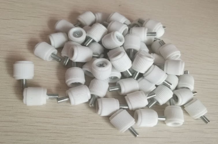 White plastic hand screw screws Cross plastic Manual stud hand twist Dual-purpose screw lever M3X6 8 10