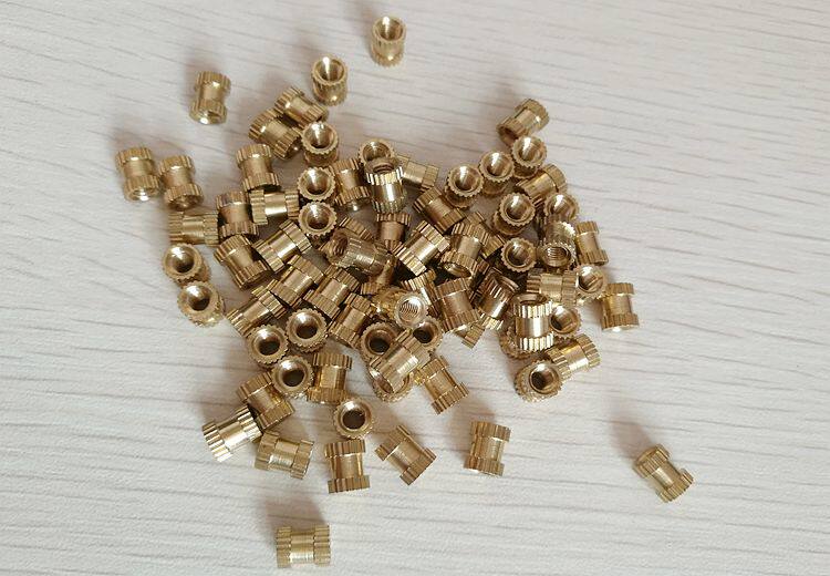 Injection moulded copper nut double-pass copper inlaid piece copper embedded piece copper flower mother M4X4 5-12 X5 2 5 5 6 non-standard