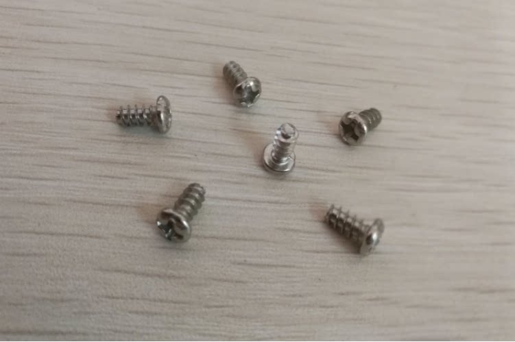 Iron nickel black screw round head self-tapping flat tail studs miniature electronic screws PB1 7X3 4-12