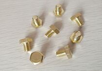 H62 cut edge hexagonal screw copper Outer hexagonal machine tooth bolt hexagonal copper screw rod M4X6 8 10-40