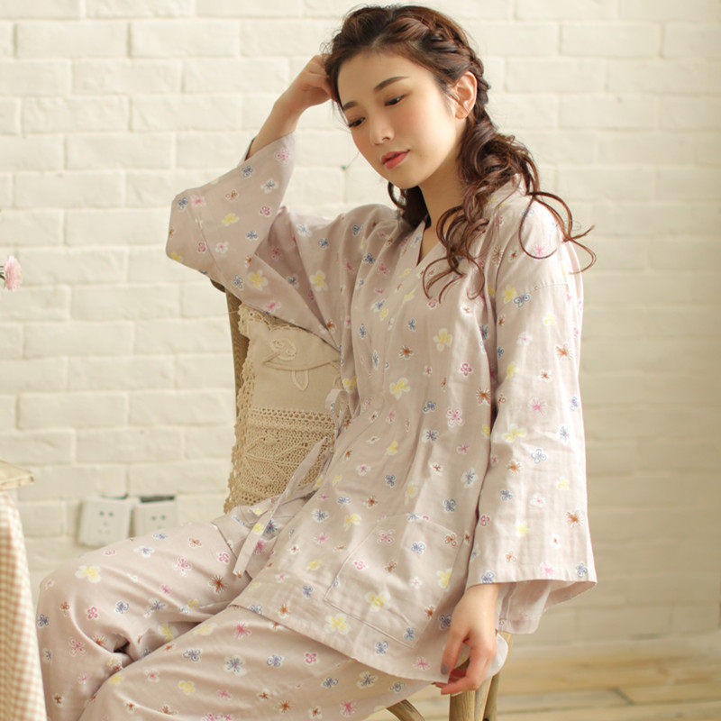 Pyjama pour femme en Coton à manches - Ref 2995389 Image 4
