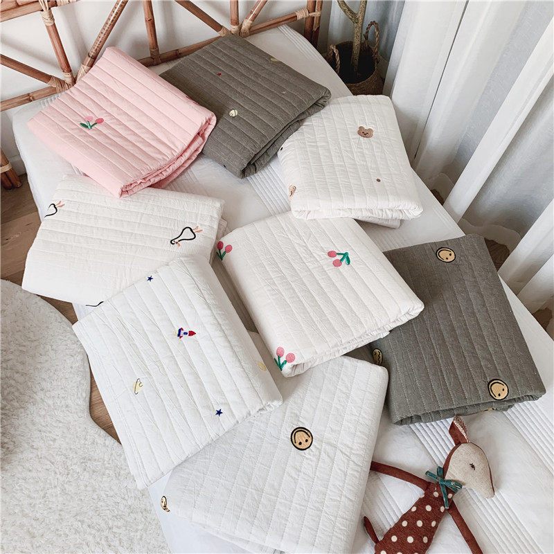 (Customizable bed cover) ins Wind Korean baby bed cover cotton water washing cotton quilted tatami thin cushion