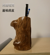 Cliff Berry Pen Holder Pen Holder Series Cliff Bergine Root Carved cliffhanger Cliff Leather Tiger Leather aging stock Log Cliff Berry to Play Pieces