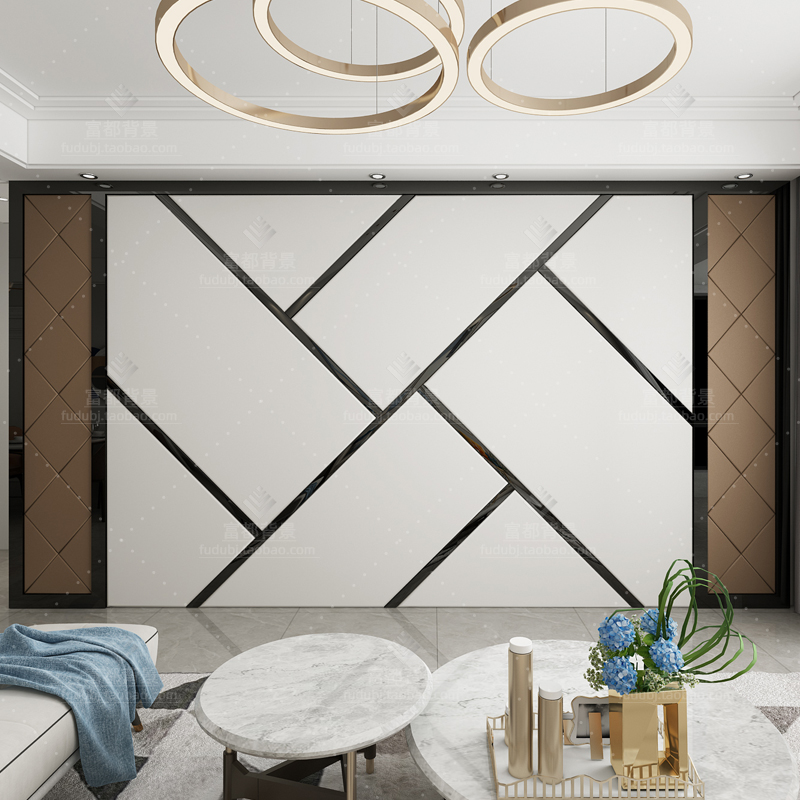 Custom Soft Bag Hardpack TV Background Wall Eurostyle Minima Living Room Sofa Wall Modern Bedroom Anticollision Wall Sticker Self Adhesive