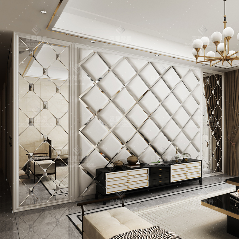 Customized TV background wall soft package hard package modern minimalist European living room sofa wall bedroom bedside background wall