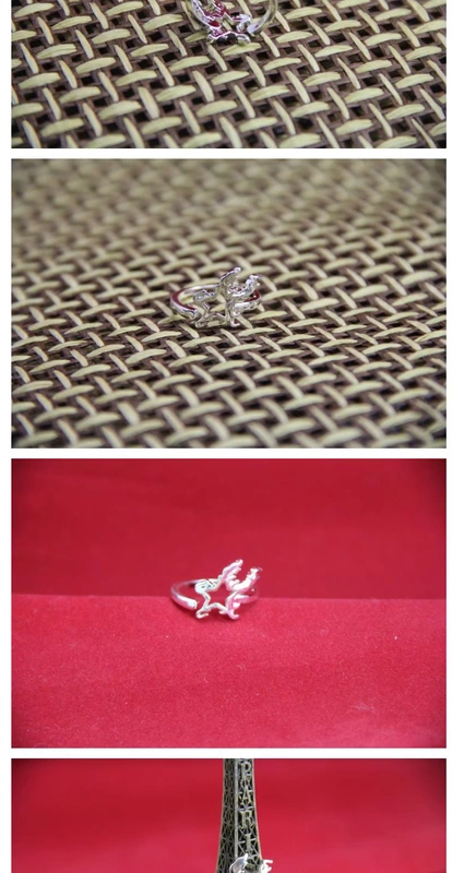 Black Rock Shooter Ring Black Rock Logo BRS Ring Open Ring Phim hoạt hình Anime Bạc