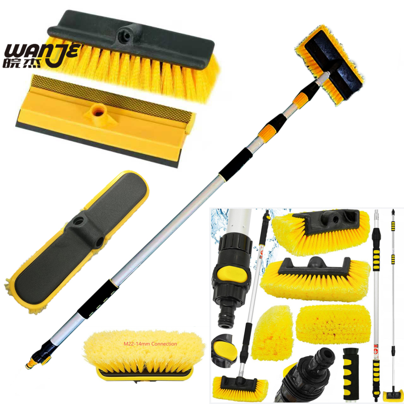 Multifunctional Car Wash Brush, Car Cleaning Tool, Telescopic Rod, Soft Bristle Brush Head, Car Cleaning Long-Handled Car Wash Mop Multifunctional Car Wash Brush, Car Cleaning Tool, Telescopic Rod, Soft Bristle Brush Head, Car Cleaning Long-Handled Car Wash Mop