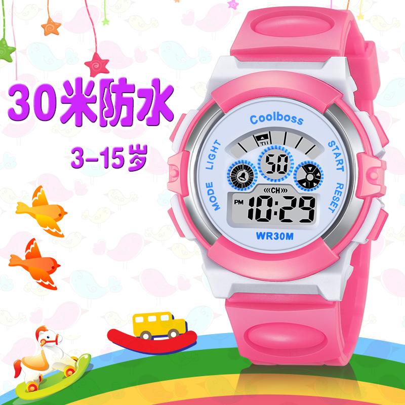 Child Watches Night Light Sport Waterproof Student Girl Girl Child Watch Boy Girl Cartoon Electronic Watches