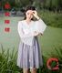 Phụ nữ Hanfu váy dài Yếu tố Trung Quốc cổ đại phong cách váy voan cải tiến trang phục cổ công chúa váy ngực đầy đặn trang phục biểu diễn - Váy dài