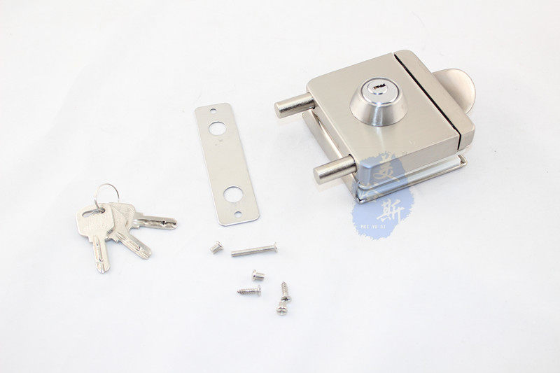 Luxury single door glass lock glass door lock glass central lock glass pull door lock (square single open)