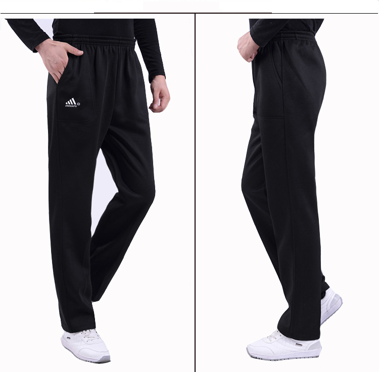 Trung và già tuổi mùa thu và mùa đông dày cộng với nhung quần thể thao nam dày quần giản dị quần nam quần thun lưng cao quần quần jeans nam