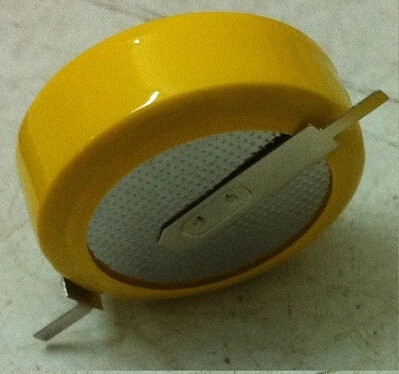 3V 3V CR2477 180-degree horizontal welding foot button with battery personnel positioning card battery