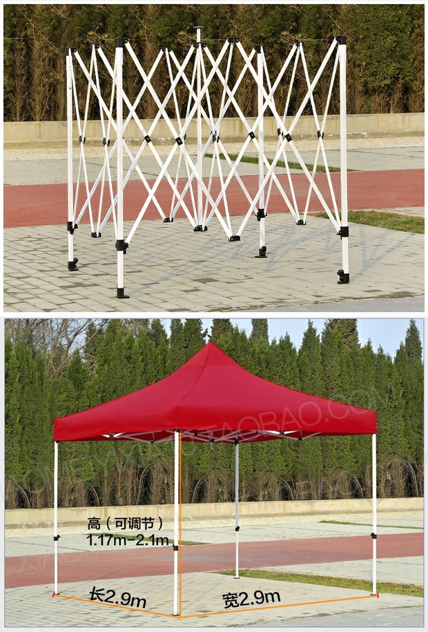 Hình chữ nhật vuông chống thấm 2x3x4,5 x 6 mét ngoài trời tán tán tán ô che nắng dày lều quảng cáo - Lều / mái hiên / phụ kiện lều thanh dựng lều
