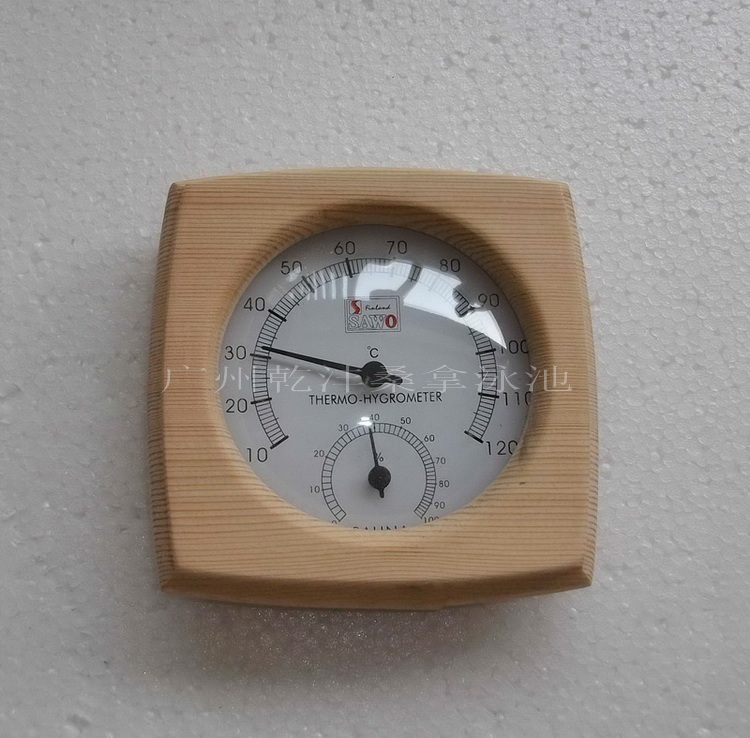 Qwateryuan dry swimming source sauna Phnom Penh temperature and humidity meter accessories Sauna room equipment Solid wood temperature and humidity meter