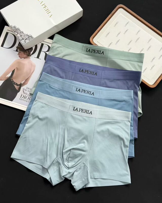 Lap Double-Sided Brushed Warm Men's Boxer Briefs, Pure Cotton, Breathable, Comfortable, Soft and Skin-Friendly, Men's Boxer Briefs