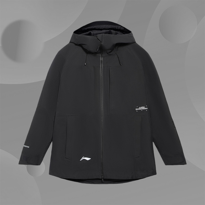 Li Ning Genuine New Men's and Women's Sports Casual Fashion Ski Windproof Hooded Jacket Ahxr044-1-5