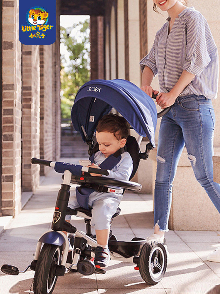 New small tiger baby child tricycle pedaling bike pedaling 1-3 baby 2-6 year old large number light folding baby carrier