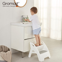 Gromalast children padded footstool with washing steps Baby washed face on foot stool stairs non-slip pedalling toilet stand stool