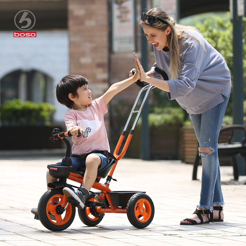 Baoshi children's three-wheeler bike 1-3-2-6-year-old baby trolley baby bike special price