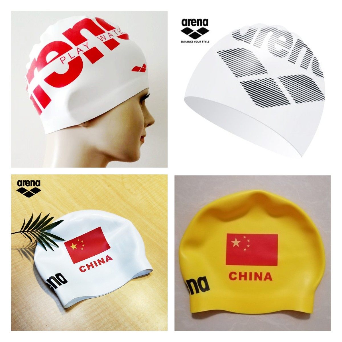 Bonnet De Bain Arena Silicone Imprimé – Bonnet Natation Adulte Homme Femme, Hydrodynamique, Confortable Cheveux Longs, Anti-Glisse Entraînement Intensif