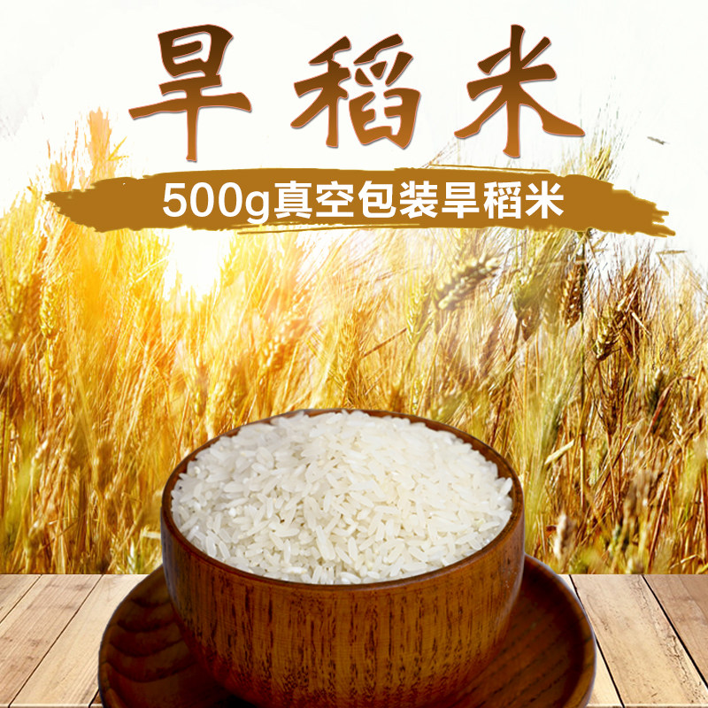 500g dry rice fragrant rice vacuum small package 2021 New rice quality dry rice Huaibei Yun read rice 1 catty