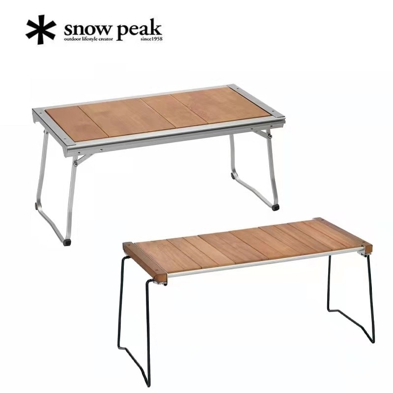 Spot Japan snowpeak Xuefeng outdoor frame folding table IGT400 teak board CK-180 080