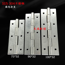 75 * 32 bags flat open strip small hinge 90 * 32 butterfly 304 stainless steel folding wooden case hinge 100 * 32
