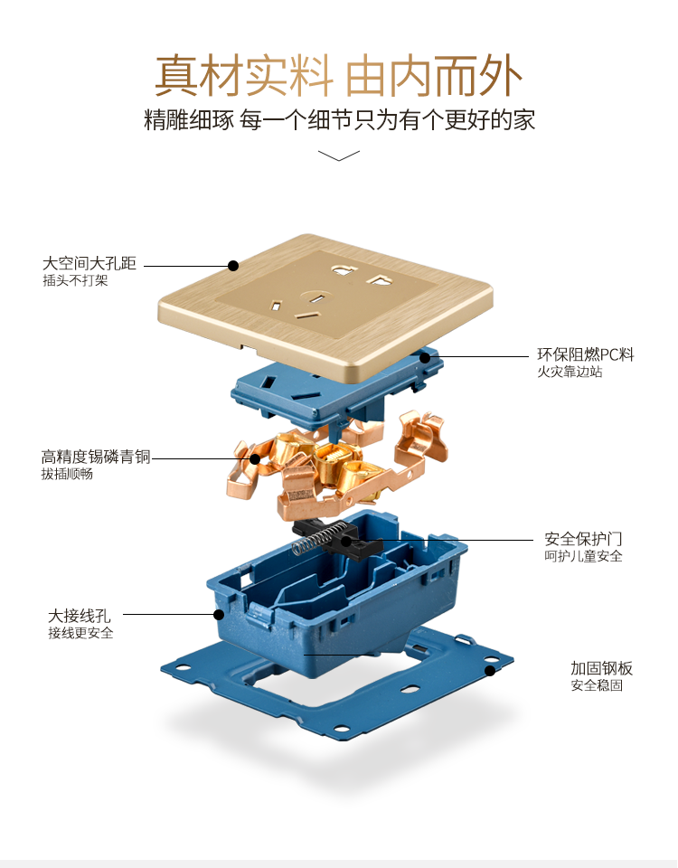 Thợ điện quốc tế loại 86 công tắc ổ cắm tường bảng vàng sâm banh TV máy tính ổ cắm thông tin mạng cáp ổ cắm - TV tivi samsung màn hình cong 55 inch