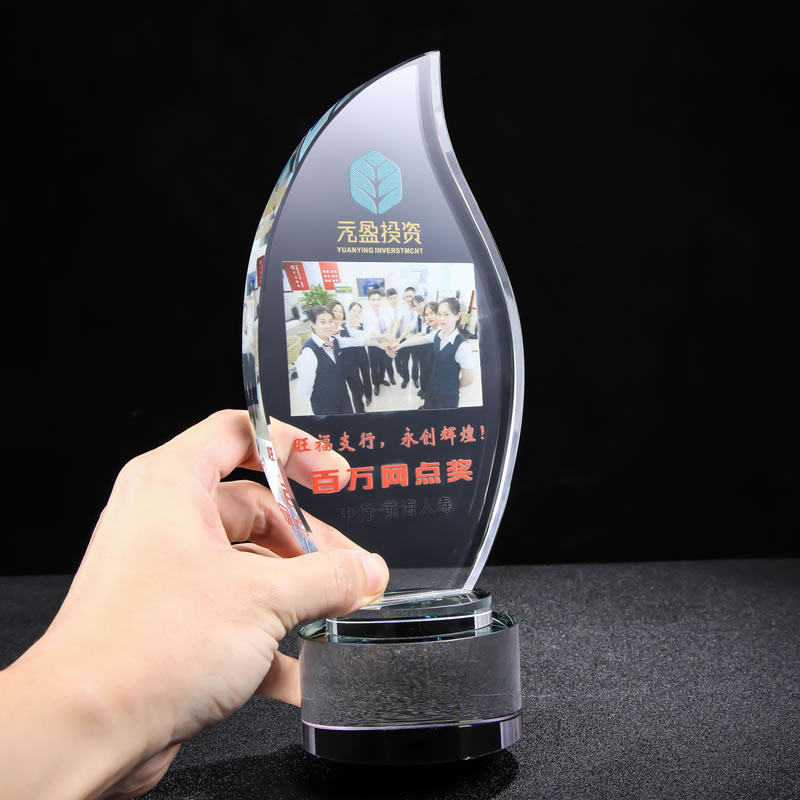 Trophies Custom Creativity Crystal Set Making Medals Upscale Metal Glass Competition Golf Awards Color Print UV Photos