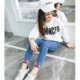 Quần áo trẻ em quần bé gái mùa xuân và mùa thu Quần jean cho trẻ em lớn Quần áo trẻ em Hàn Quốc - Quần jean quần denim bé gái xuân hè