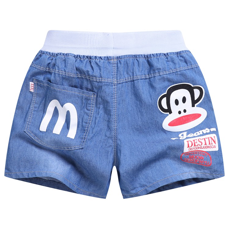 Cô gái quần short mùa hè trẻ em quần short denim bé nóng quần cậu bé lớn chàng trai quần short denim ra mặc thủy triều mỏng