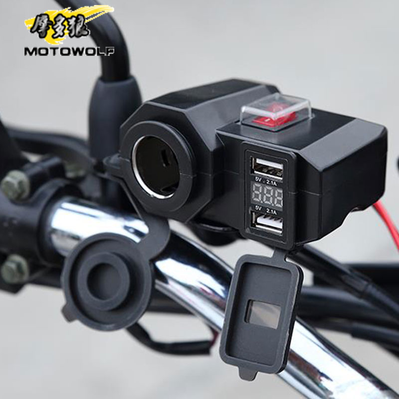 Locomotive Charging Usb Mobile Phone Charging Waterproof Voltmeter 12v Retrofit General Accessories On-board Multifunction Cigarette Lighter