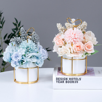 Nordic fake flowers Simulation flowers Living room ornaments small fresh vases Table flowers Floral plastic flowers Interior decoration flowers