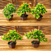 Artificial flowers Fake flower pots plant plastic bouquets Decorative flowers Living room flower arrangements Small ornaments next to the TV set flowers