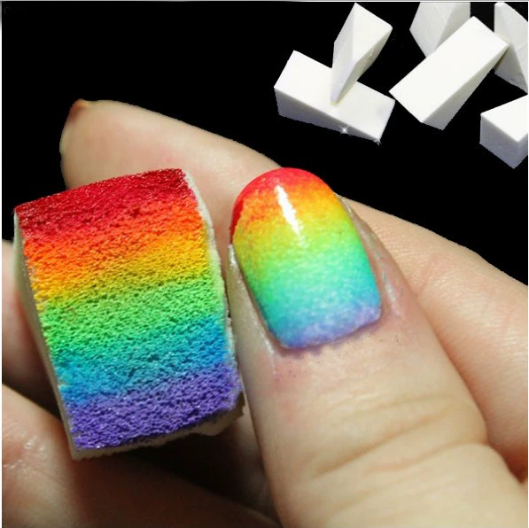 Nail Gradient Sponge Color Makeup Cotton Beauty Puff Sponge Triangle Sponge Gradient Làm màu - Công cụ Nail