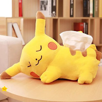 Cute Bikachu Paparazzi Plush Cloth Art Paper Towel Set Cartoon Doll Extractable Tissue Box On-board Pumping Paper Box