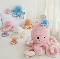 Soft cute hair and furry fur suede toy 8-claw fish doll paparazzi children sleeping with pillows gift women