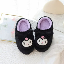Cartoon cotton slippers female winter cute Kulomi little devil bag with slippers home home indoor floor non-slip