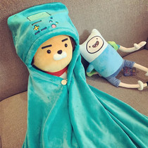 Day series Cartoon Warm Cloak Shoulder Plush Blankets Cartoon Children Even Cap Cloister can wear an afternoon nap Air-conditioned Blanket Elementary School Students