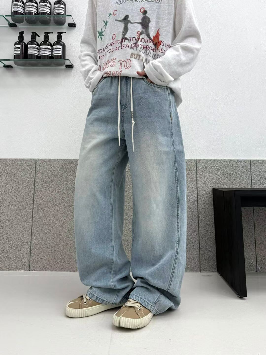 青春潮男大码裤